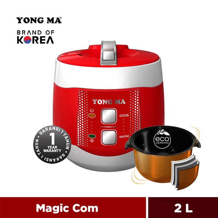 Yong Ma Manual Rice Cooker Eco Ceramic 3in1 2 L - SMC 6013 | SMC6013 - Merah